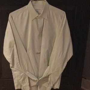 Freshly laundered Brooks Brothers dress shirt in mint green